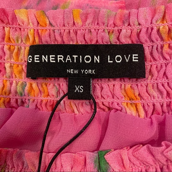 Generation Love Farrah Pink Floral Silk Skirt (XS) - Picture 7 of 13